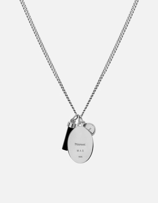 Miansai Necklaces Dawn Trilogy Necklace, Sterling Silver/Black