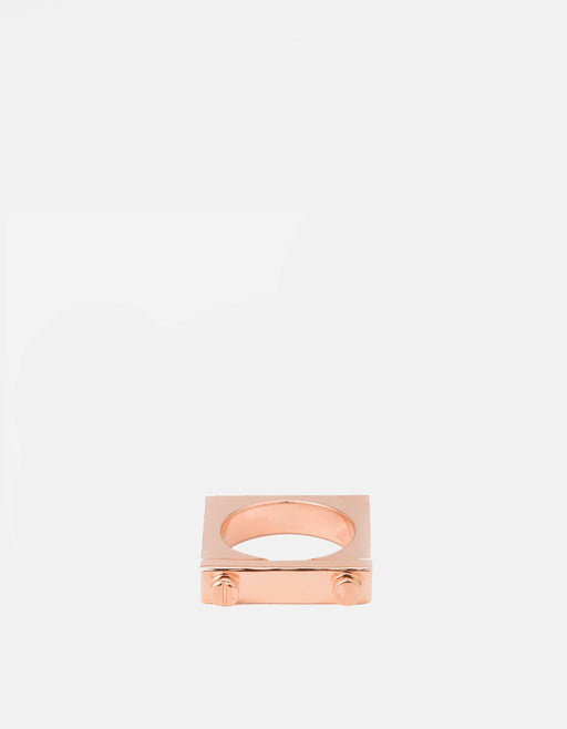 Miansai Rings Squared Ring, Rose Plated Polished Rose / 5