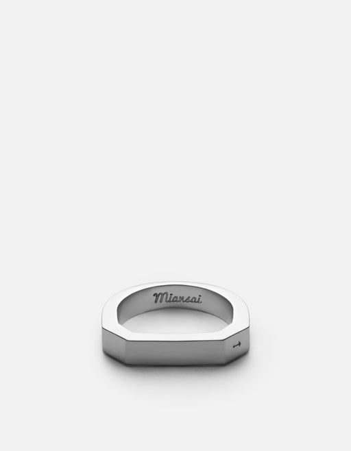 Miansai Rings Hex Ring, Sterling Silver Matte Silver / 10