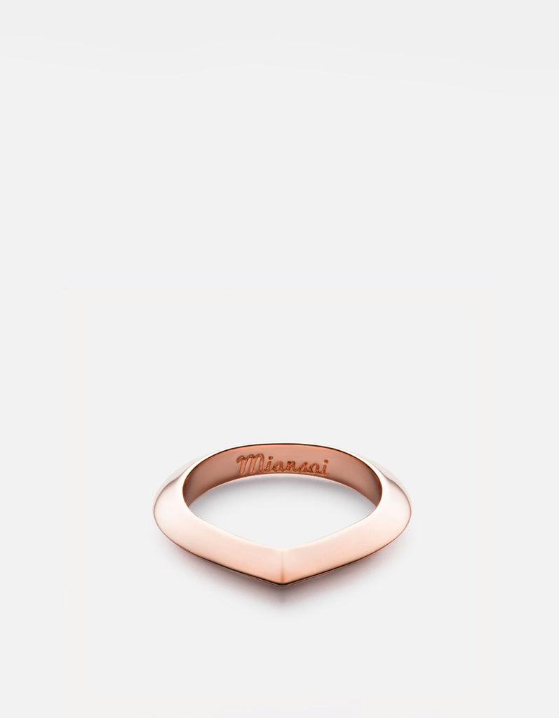 Miansai Rings Angular Ring, Rose Plated Polished Rose / 5