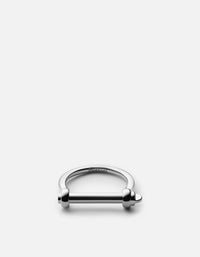 Miansai Rings Thin Screw Cuff Ring, Sterling Silver Polished Silver / 5