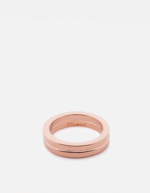 Miansai Rings Half-Layered Ring, Rose Plated Polished Rose / 5