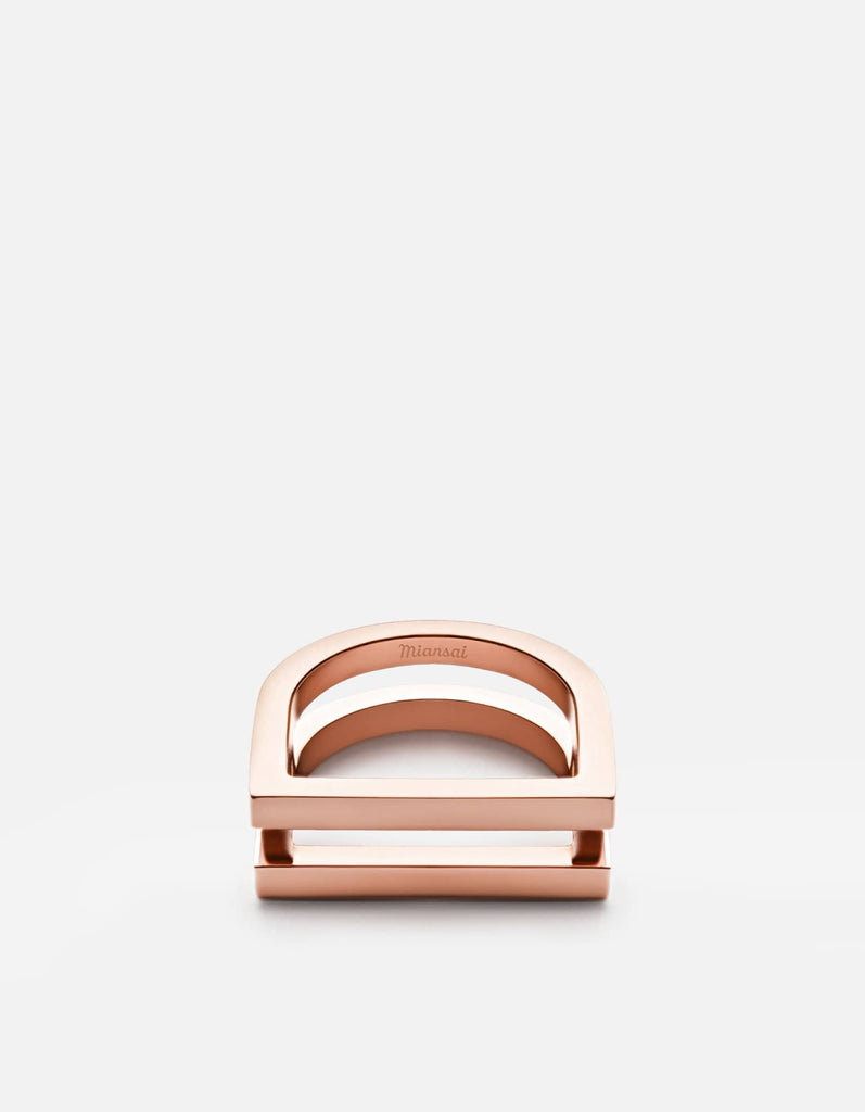 Miansai Rings Square Bar Ring, Rose Polished Rose / 5