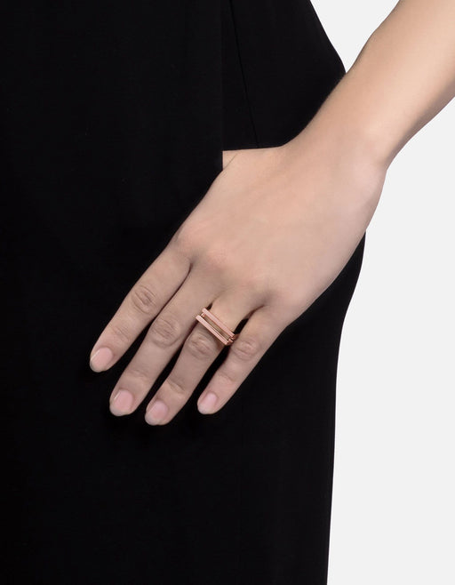 Miansai Rings Square Bar Ring, Rose