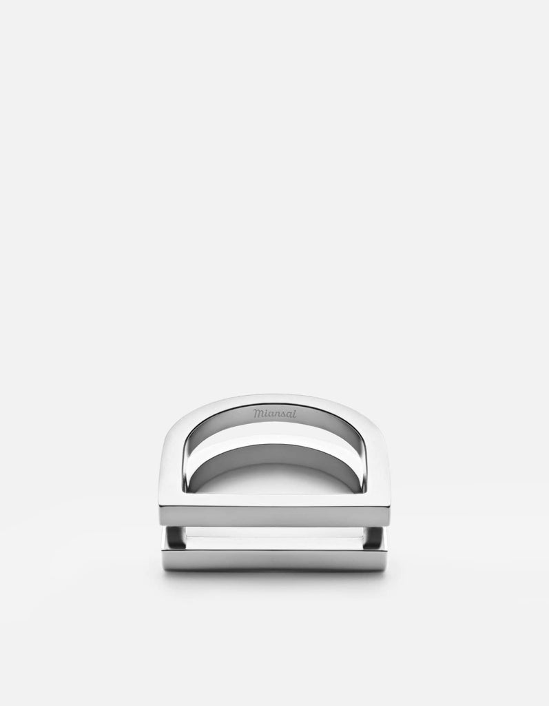 Miansai Rings Square Bar Ring, Sterling Silver Polished Silver / 5