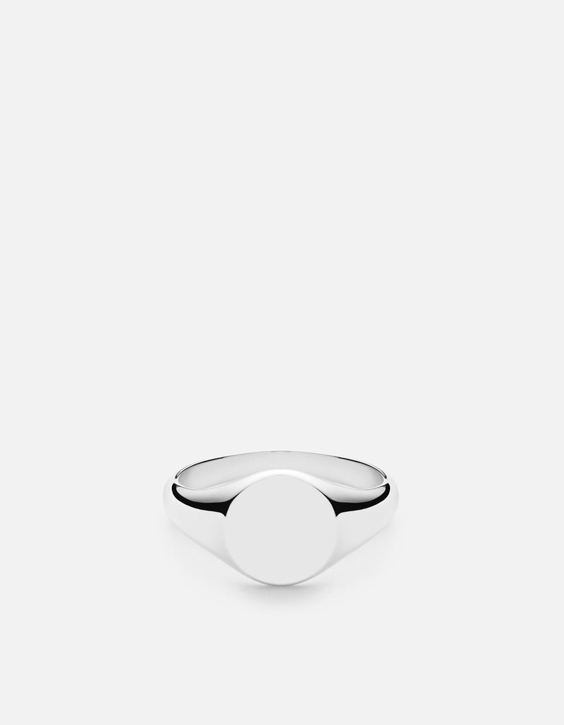 Miansai Rings Signet Ring, Sterling Silver Polished Silver / 10 / Monogram: No