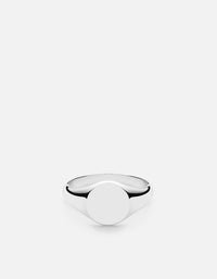 Miansai Rings Signet Ring, Sterling Silver Polished Silver / 10 / Monogram: No