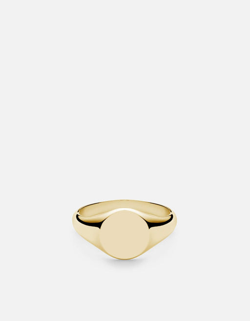 Miansai Rings Signet Ring, 14k Gold Polished Gold / 10 / Monogram: No