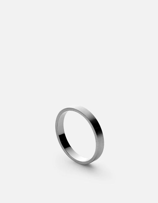 Miansai Rings 3mm Silver Band, Matte Sterling Silver