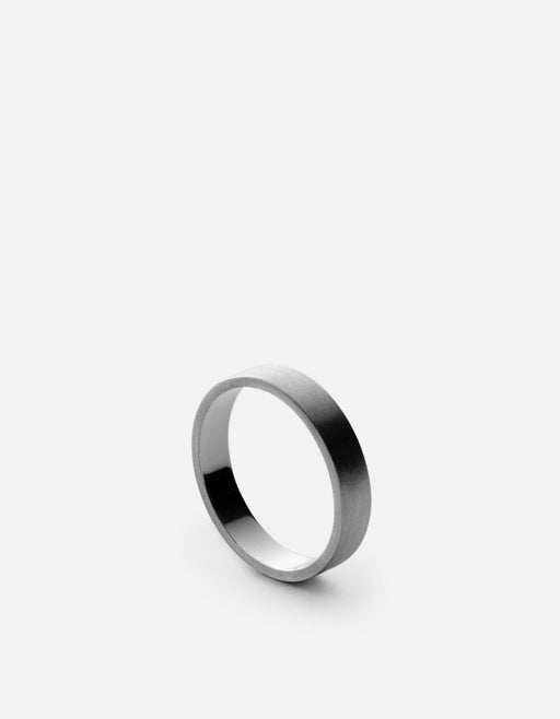 Miansai Rings 4mm Silver Band, Matte Silver