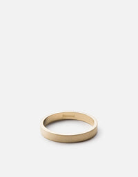 Miansai Rings 3mm Gold Band, 14k Gold Matte Gold / 10 / Monogram: No