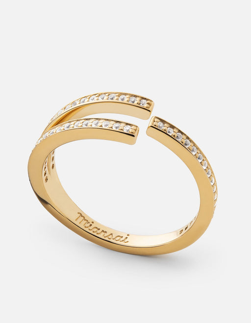 Miansai Rings Orbit Ring, Gold Vermeil/Sapphire