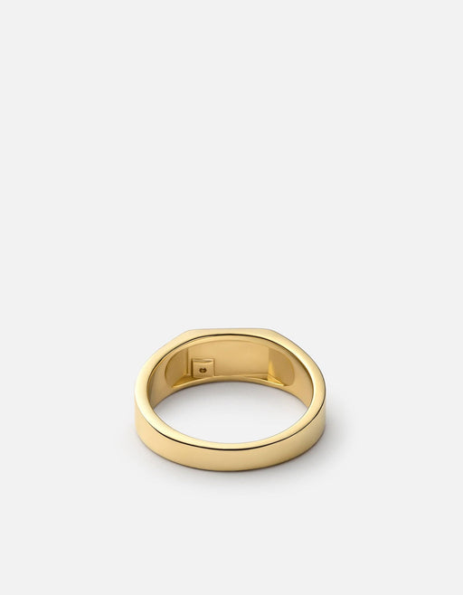 Miansai Rings Geo Signet Diamond, Gold