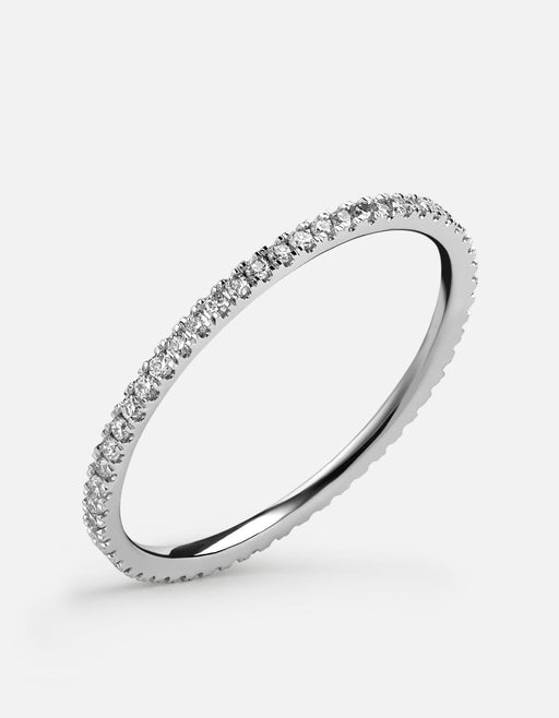 Miansai Rings Century Round Ring, 14k Gold Pavé