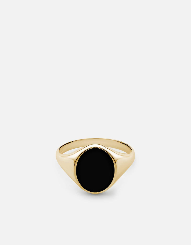 Miansai Rings Heritage Ring, Gold Vermeil/Black Black / 8