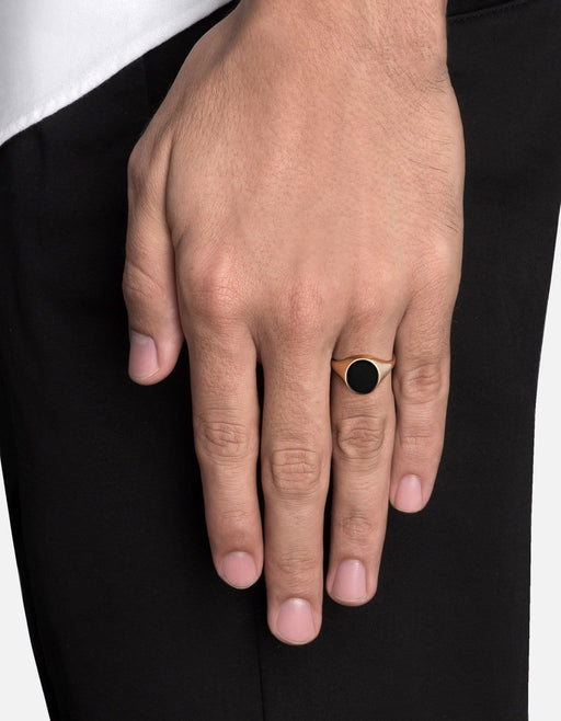 Miansai Rings Heritage Ring, Gold Vermeil/Black