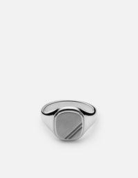 Miansai Rings Square Step Ring, Sterling Silver Polished Silver / 10 / Monogram: No