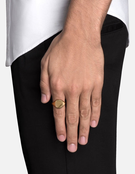 Miansai Rings Square Step Ring, Gold Vermeil