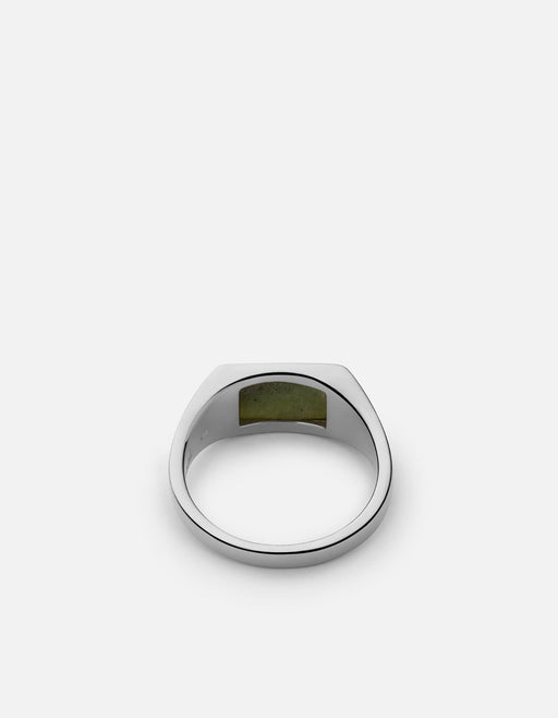 Miansai Rings Lennox Jasper Ring, Sterling Silver