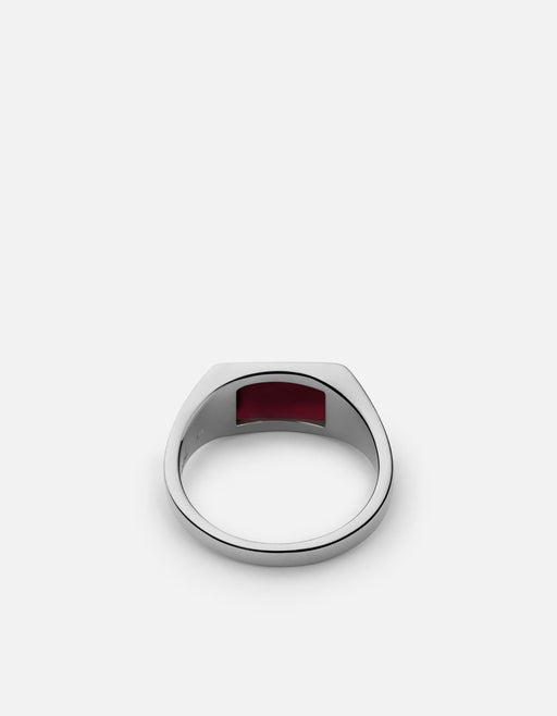Miansai Rings Lennox Agate Ring, Sterling Silver