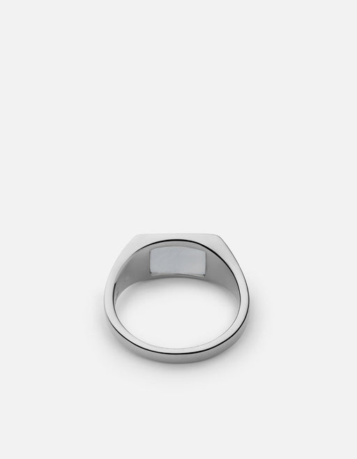 Miansai Rings Lennox Chalcedony Ring, Sterling Silver