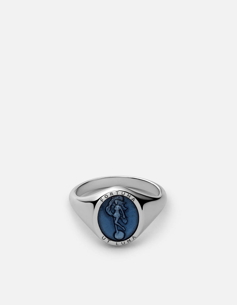 Miansai Rings Fortuna Ring, Sterling Silver/Blue Blue / 8