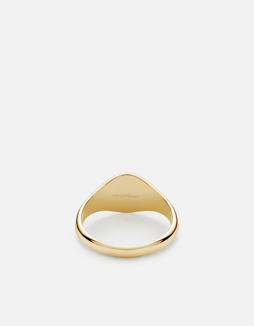 Miansai Rings Solar Signet Ring, Gold Vermeil/Jasper Green