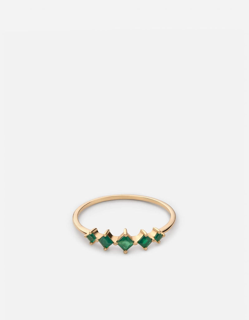 Miansai Rings Echo Chalcedony Ring, 14k Gold Polished Gold/Chalcedony / 7