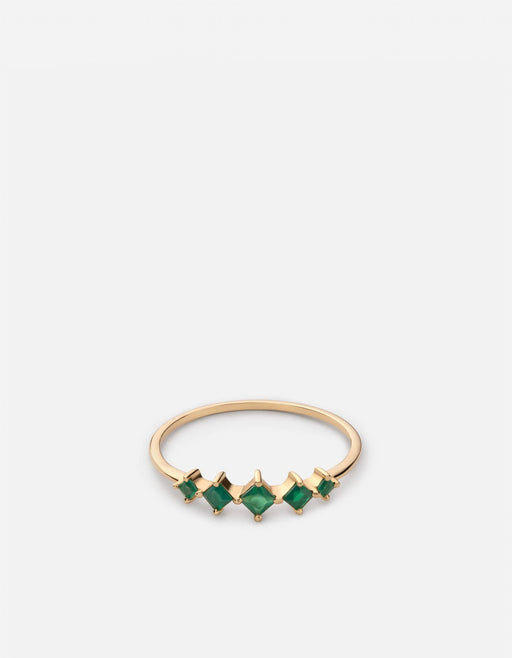 Miansai Rings Echo Chalcedony Ring, 14k Gold Polished Gold/Chalcedony / 7