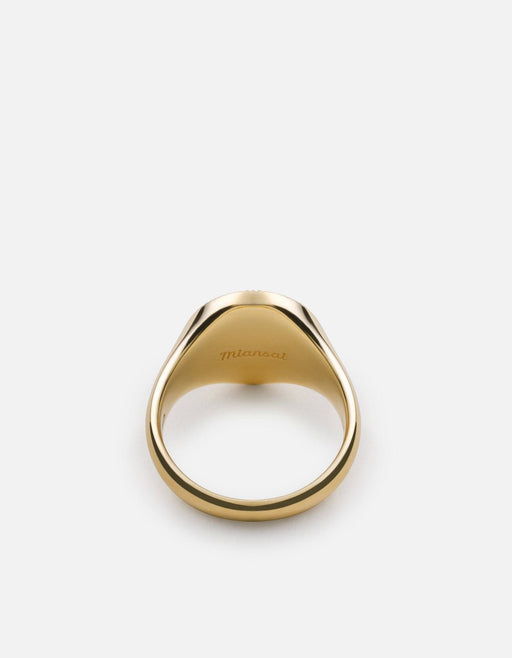 Miansai Rings Ma'at Ring, Gold Vermeil/Sage