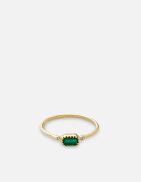 Miansai Rings Inari Chalcedony Ring, 14k Gold Pavé Polished Gold / 5