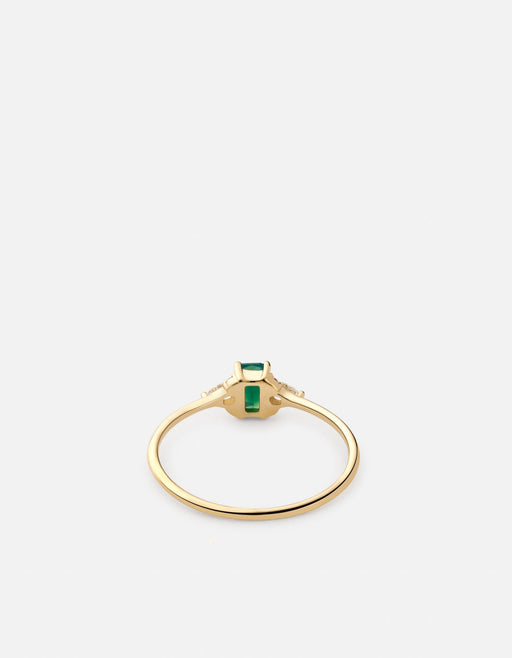 Miansai Rings Selene Chalcedony Ring, 14k Gold Pavé