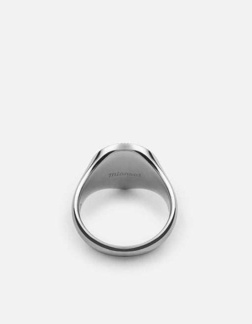 Miansai Rings Heritage Ring, Sterling Silver/Green