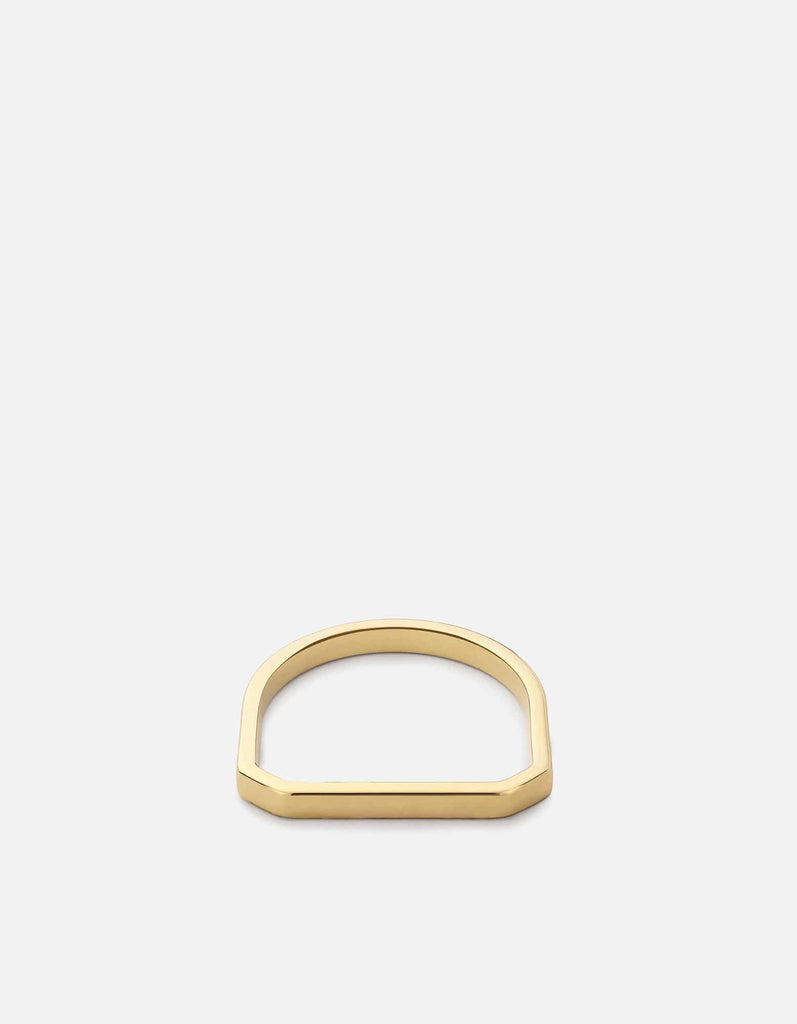 Miansai Rings Thin Hex Ring, Gold Vermeil Polished Gold / 8