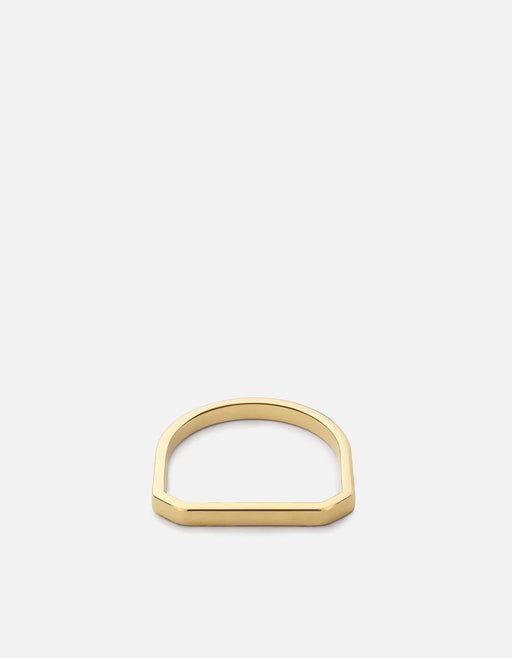 Miansai Rings Thin Hex Ring, Gold Vermeil Polished Gold / 8