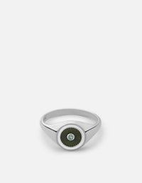 Miansai Rings Opus Chalcedony Ring, Sterling Silver/Green Green / 8