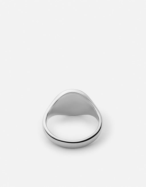 Miansai Rings Skoll Ring, Sterling Silver/Black