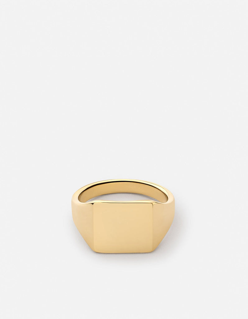 Miansai Rings Ledger Ring, Gold Vermeil Polished Gold / 8