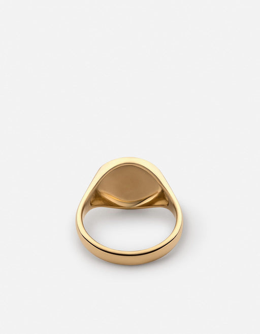 Miansai Rings Wells Signet Ring, Gold Vermeil
