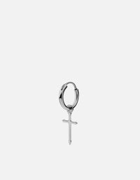 Miansai Earrings Crux Huggie Earring, Sterling Silver Polished Silver / Single