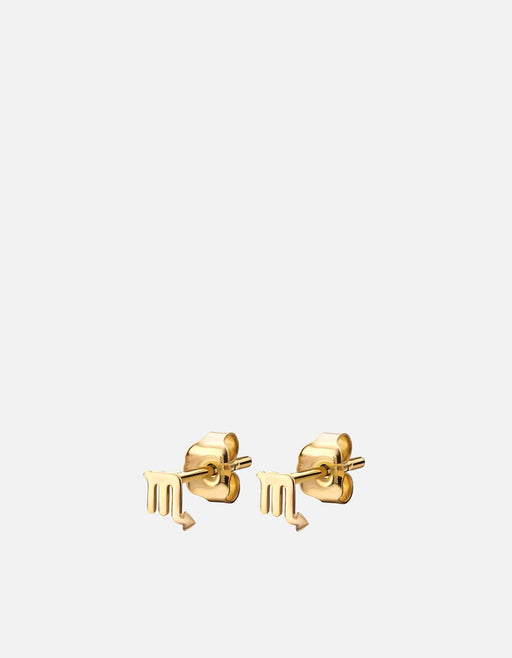 Miansai Earrings Astro Studs, 14k Gold Scorpio/Polished Gold / Pair
