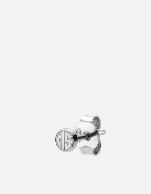 Miansai Earrings Osiris Stud, Sterling Silver Polished Silver / Single / Monogram: Yes