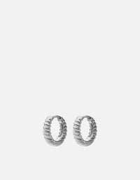 Miansai Earrings Thalia Huggie Earrings, Sterling Silver Polished Silver / Pair