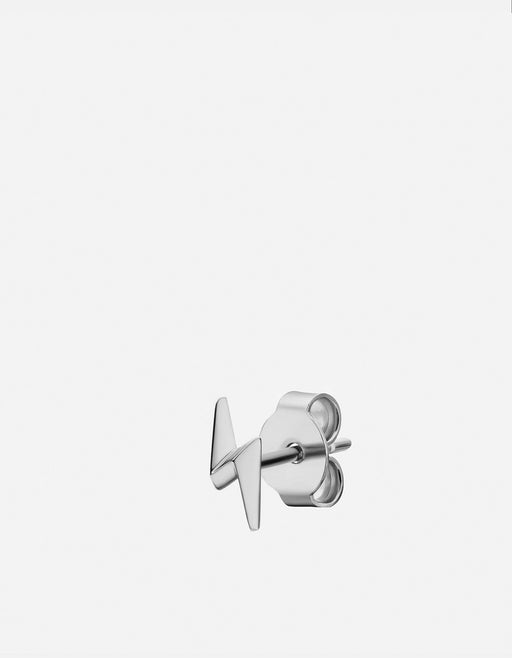Miansai Earrings Bolt Stud Earring, Sterling Silver Polished Silver / Single