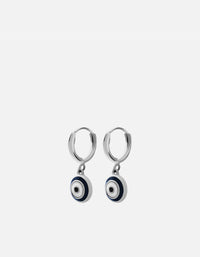Miansai Earrings Ojos Huggie Earrings, Sterling Silver/Blue Blue/Pair