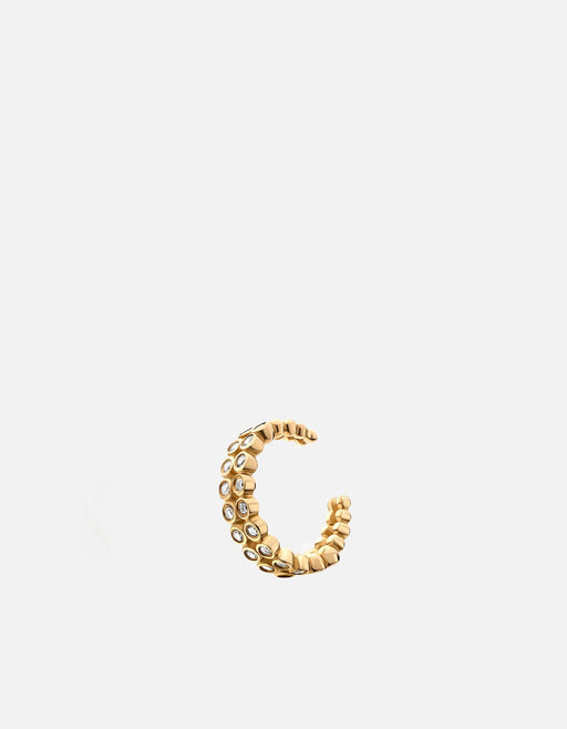Miansai Earrings Apollo Ear Cuff, 14k Gold Pavé Polished Gold w/ Pave / Single