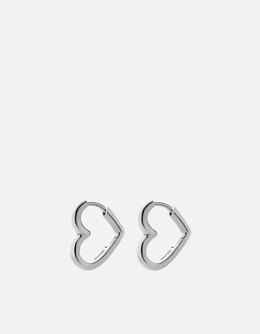 Miansai Earrings Hart Huggie Earrings, Sterling Silver Polished Silver / Pair