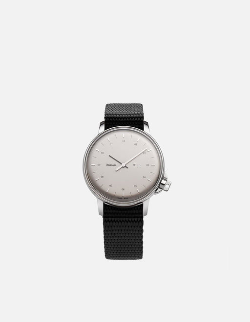 Miansai M12 Swiss M12 Swiss Silver Black Nylon Black / R / Monogram: No