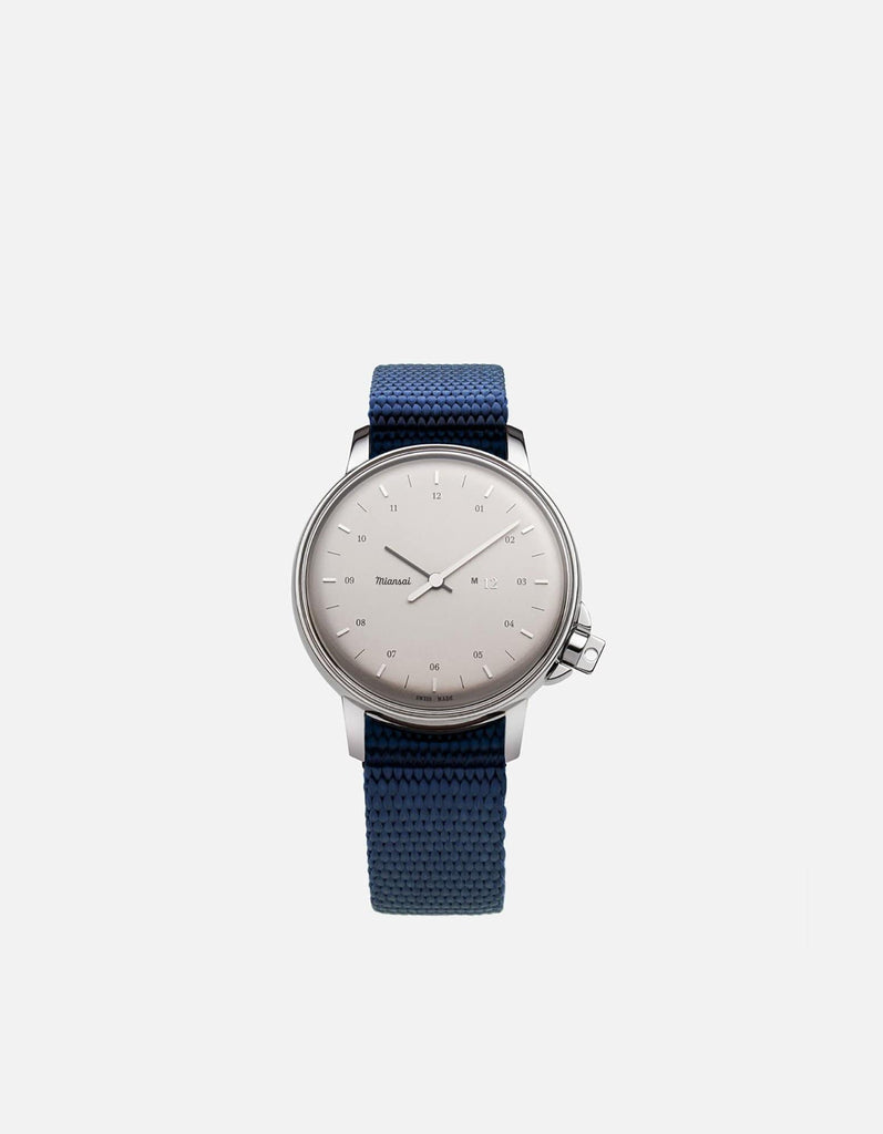Miansai M12 Swiss M12 Swiss Silver Navy Blue Nylon Navy Blue / R / Monogram: No
