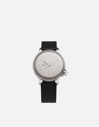 Miansai M12 Swiss M12 Swiss Silver Black Leather Black / R / Monogram: No
